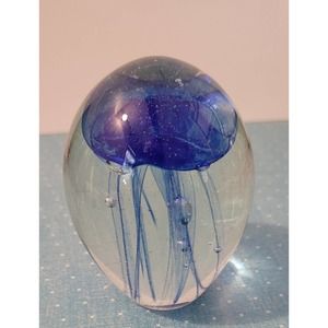 Hand Blown Jellyfish Paperweight
